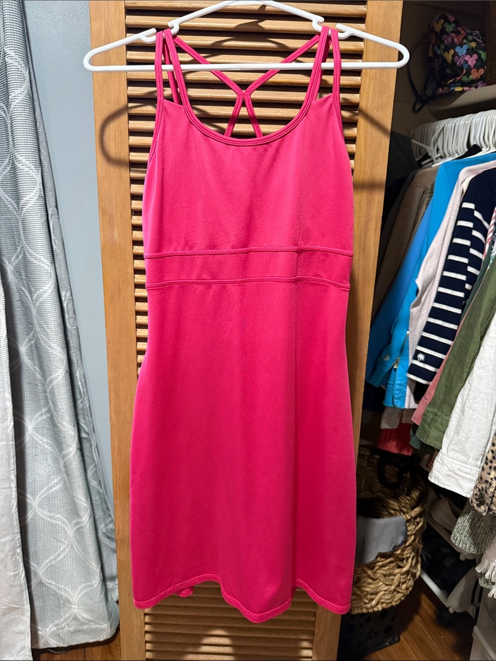 Hot Pink Strappy Athletic Dress